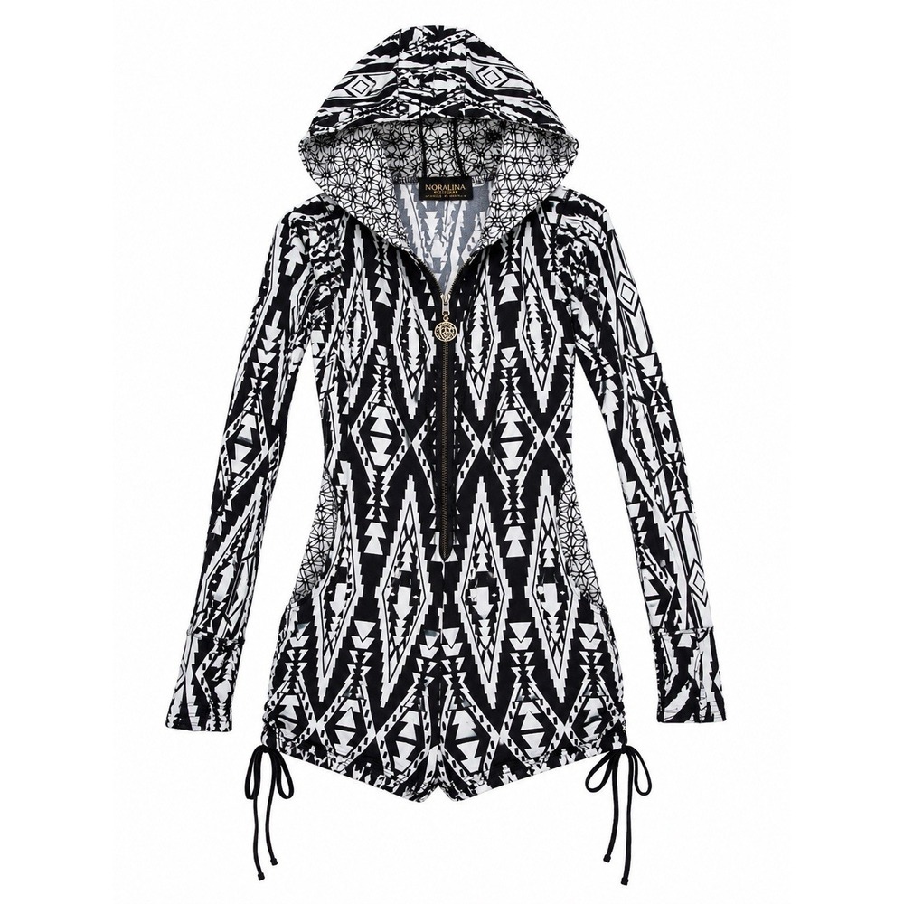 Noralina Freedom Gemini Romper M Whimsygoth Fairy Grunge Festival Boho Hooded